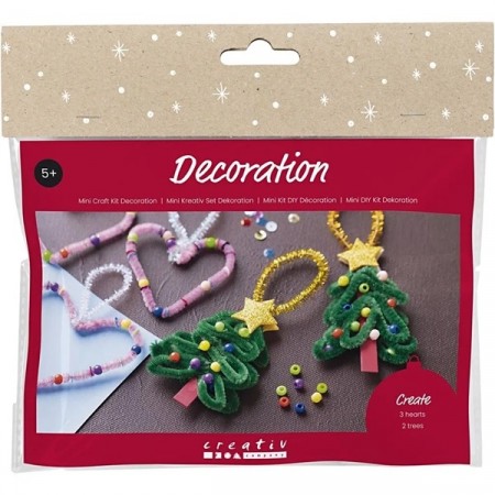 DIY HOBBYPAKKE JUL - HJERTER OG JULETRÆR