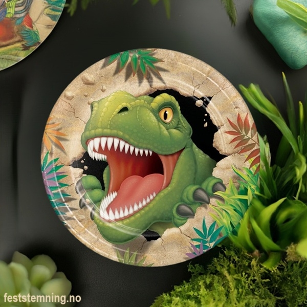 DINOSAUR TALLERKENER (illustrasjonsbilde)
