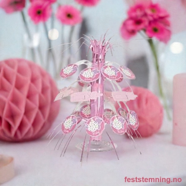 ROSA BORDPYNT TIL BABY SHOWER (illustrasjonsbilde)