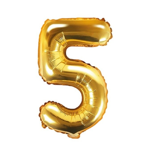 GULLFARGET TALLBALLONG 5 (35 cm)