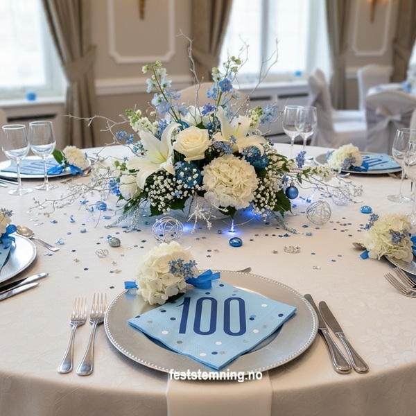 SERVIETTER TIL 100-ÅRSDAG (illustrasjonsbilde)