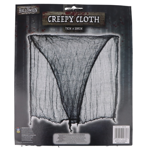 SVART HALLOWEEN DEKORASJONSSTOFF