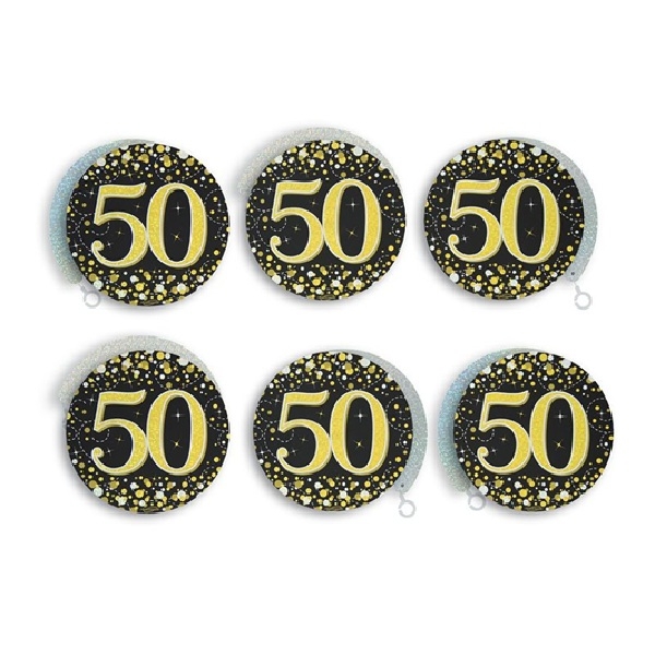 SVART OG GULLFARGET PYNT TIL 50 ÅRSDAG