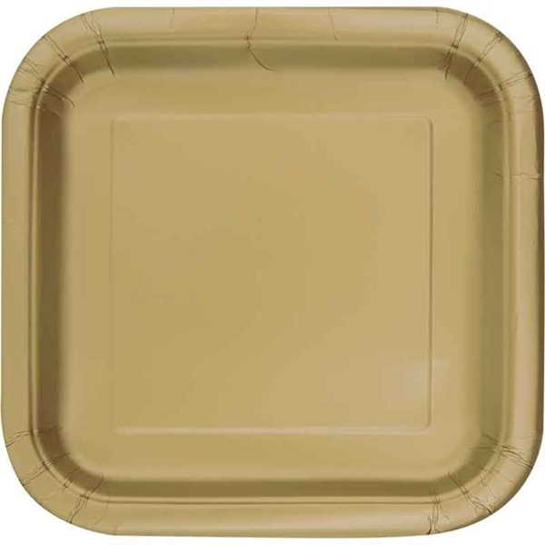 GULLFARGEDE PAPPTALLERKENER (14-pk)