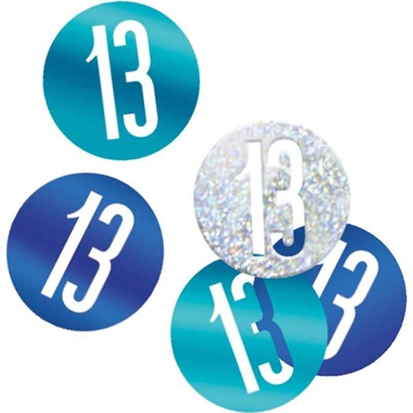 BLÅ KONFETTI TIL 13-ÅRSDAG