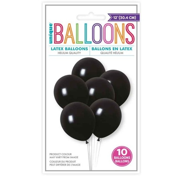 SVARTE BALLONGER (8-pk)