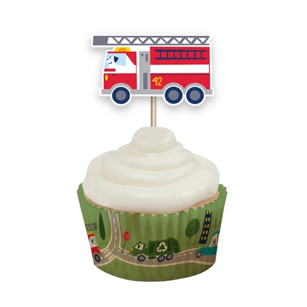 BRANNBIL KAKE / CUPCAKE PYNT