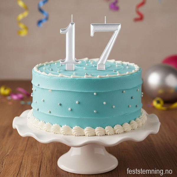 KAKELYS 17 ÅR - SØLVFARGET 1 OG 7 (illustrasjonsbilde)