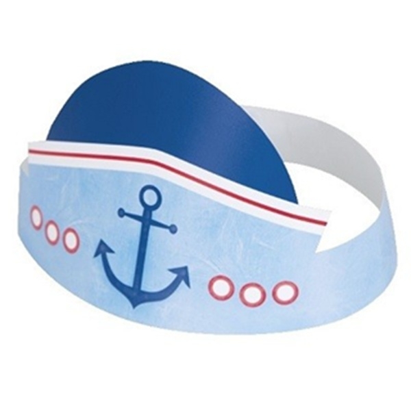 BLÅ BURSDAGSHATTER MED HAVMOTIV