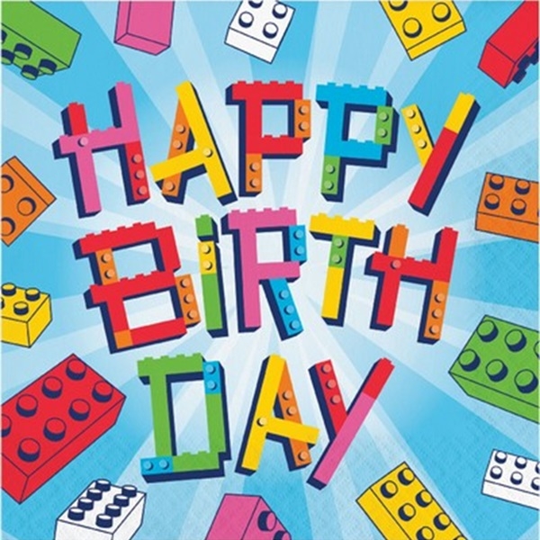 BYGGEKLOSSER / LEGO SERVIETTER