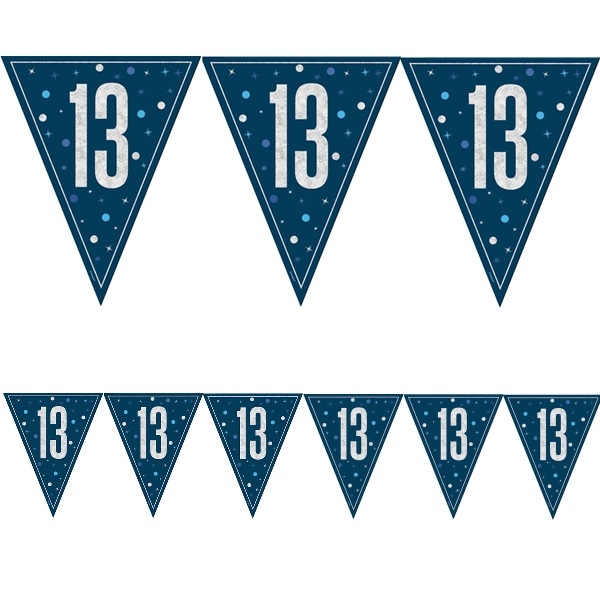 BLÅ BANNERFLAGG 13 ÅR