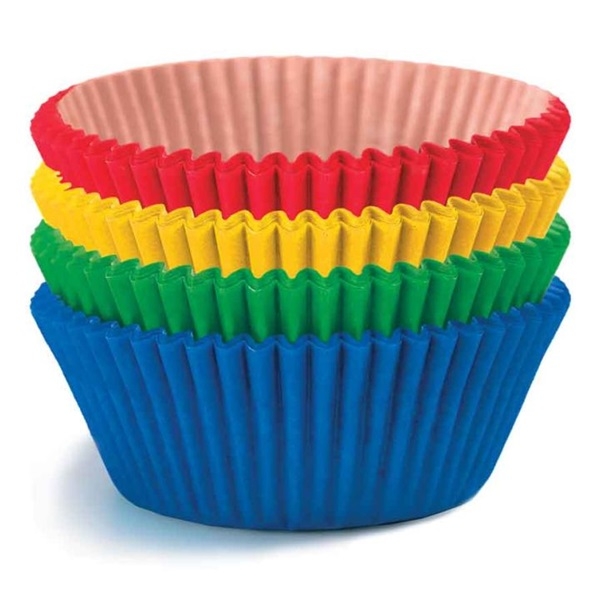 CUPCAKE FORMER - VARIERTE FARGER (RØDE/GULE/GRØNNE/BLÅ)