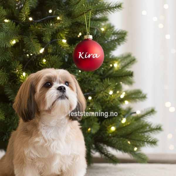 JULEKULE MED NAVN TIL HUND (illustrasjonsbilde)