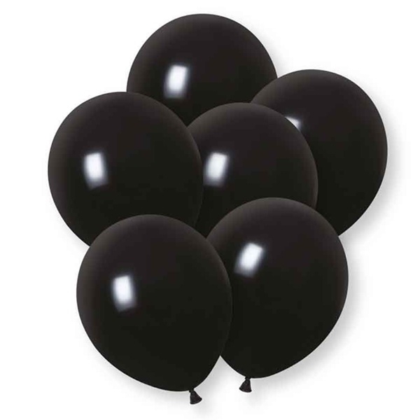 SVARTE BALLONGER - PERLE (8-pk)