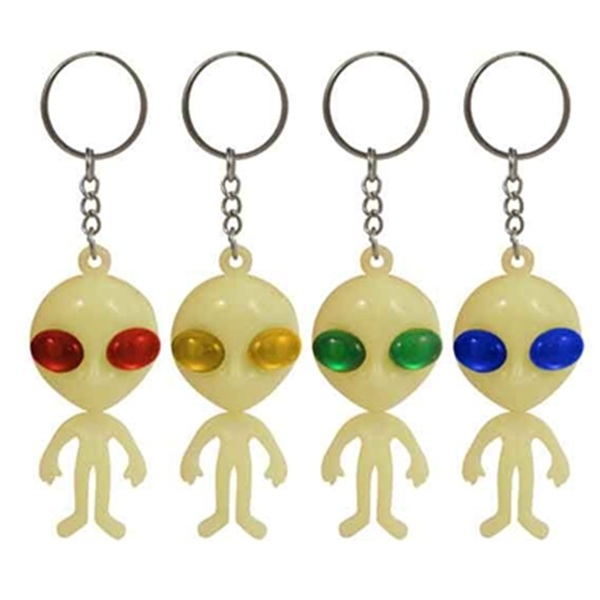 GLOW ALIEN NØKKELRING