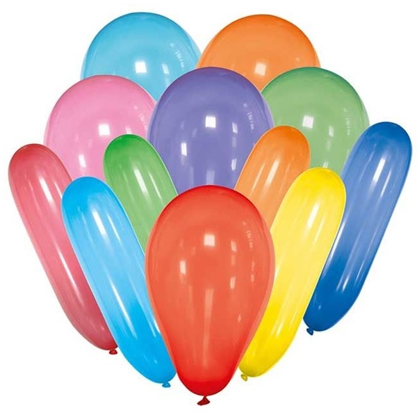 BALLONGER - ASS. FARGER OG FASONGER (30-pk)