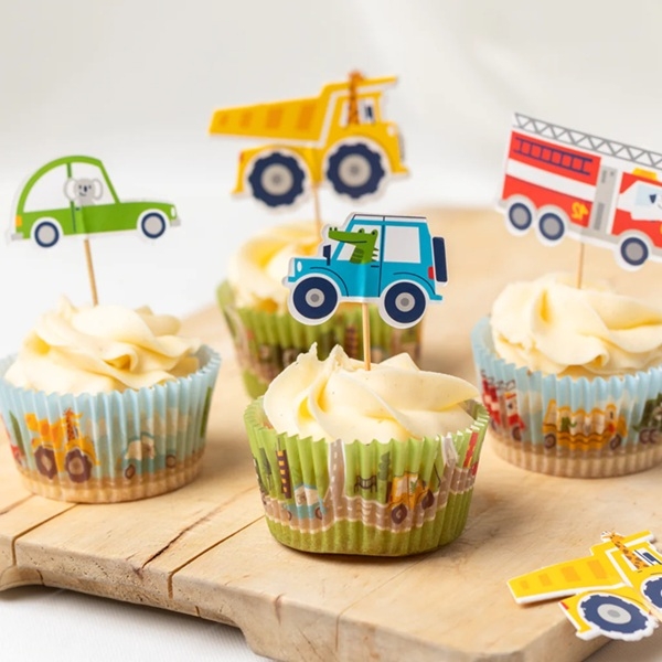 KJØRETØY CUPCAKE PYNT