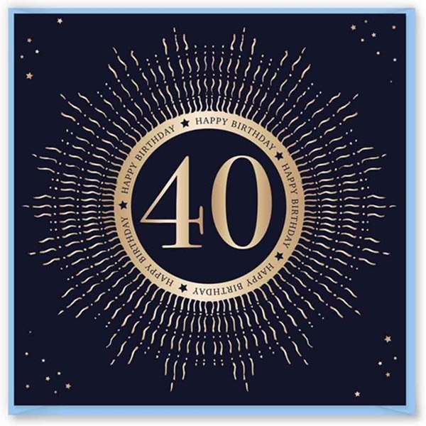 BURSDAGSKORT TIL 40-ÅRSDAG