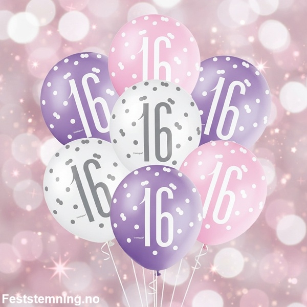 BALLONGER TIL 16-ÅRSDAG (illustrasjonsbilde)
