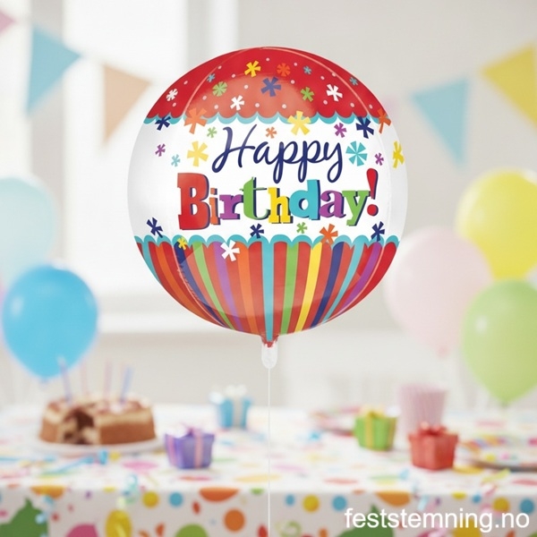 HAPPY BIRTHDAY BURSDAGSBALLONG (illustrasjonsbilde)