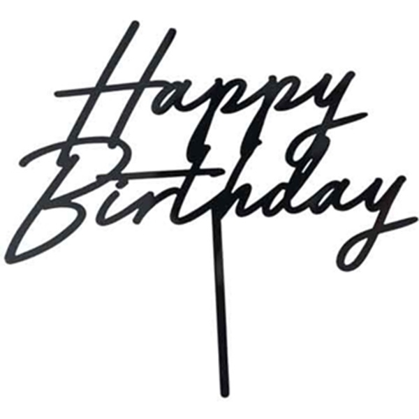 SVART HAPPY BIRTHDAY KAKEPYNT