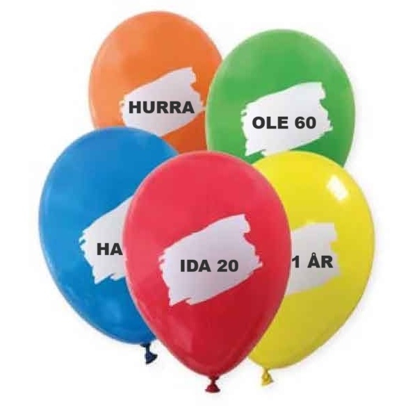 BALLONGER MED EGET NAVN / EGEN TEKST