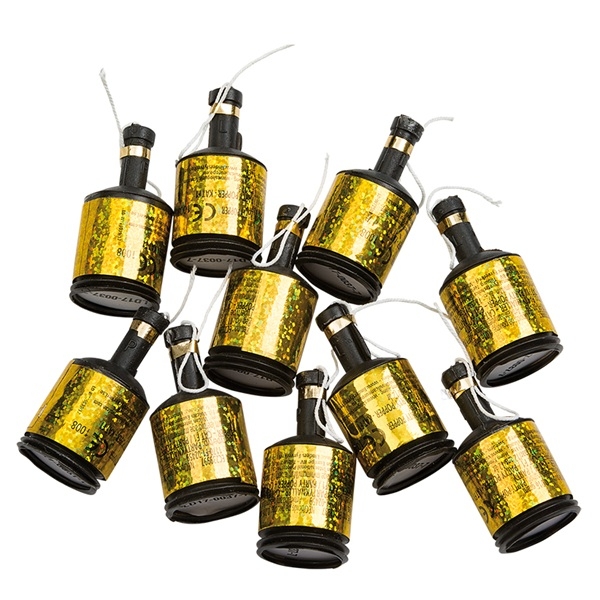 GULLFARGEDE PARTY POPPERS