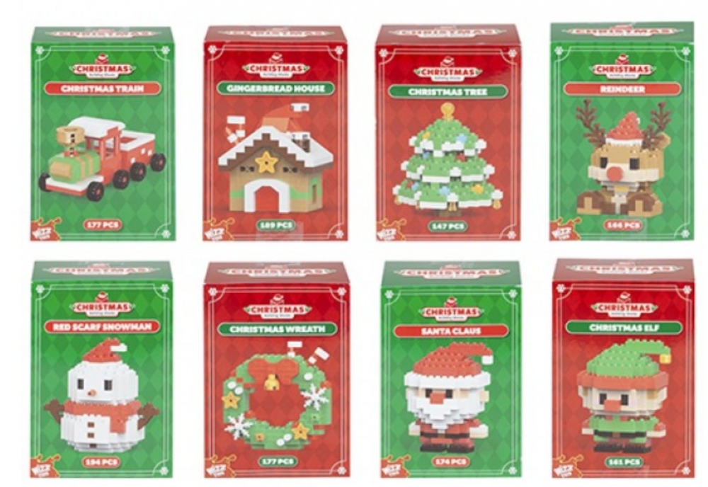 BYGGEKLOSSER MED JULEMOTIV