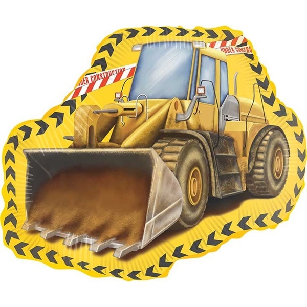 GUL TRAKTOR/BULLDOSER SUPERSHAPE FOLIEBALLONG (type 2)