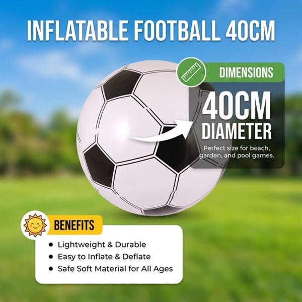 OPPBLÅSBAR FOTBALL (40 cm)