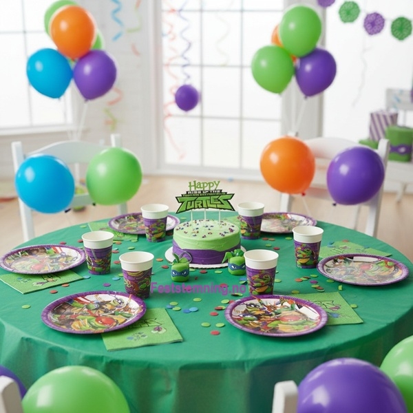 TEENAGE MUTANT NINJA TURTLES BURSDAG (illustrasjonsbilde)