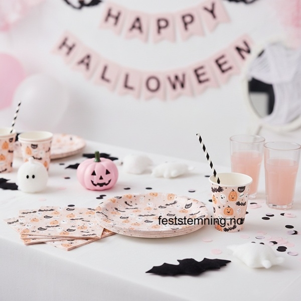 ROSA HALLOWEEN BORDDEKKING OG PYNT