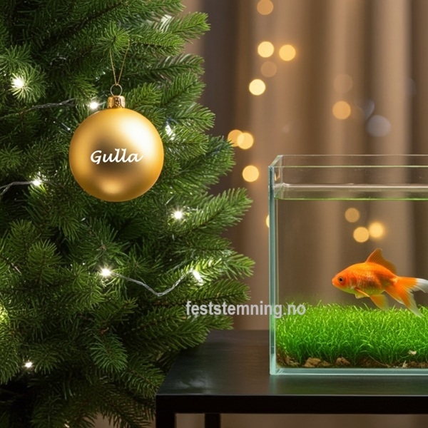JULEKULE TIL VERDENS VAKRESTE GULLFISK (illustrasjonsbilde)