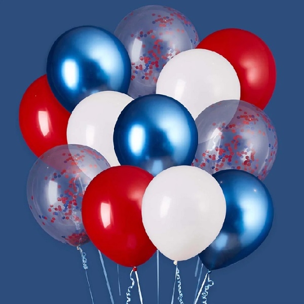 17. mai ballonger - røde, hvite og blå ballonger