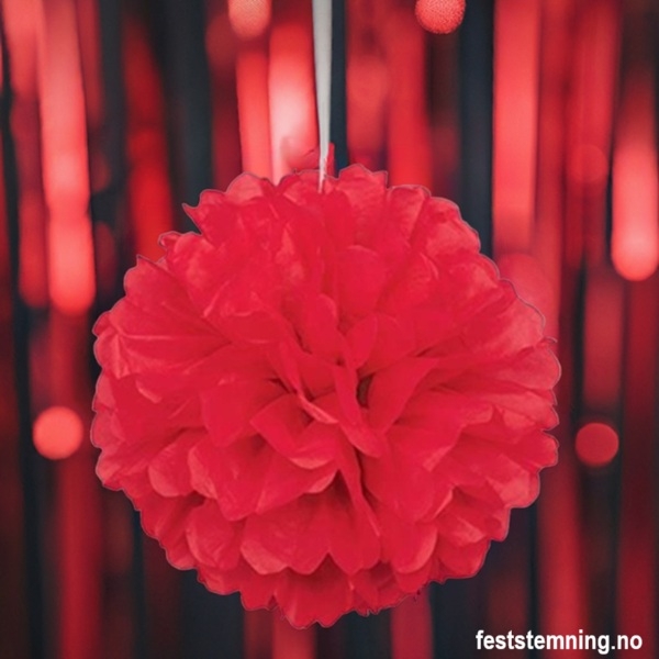 STOR RØD POM POM (illustrasjonsbilde)