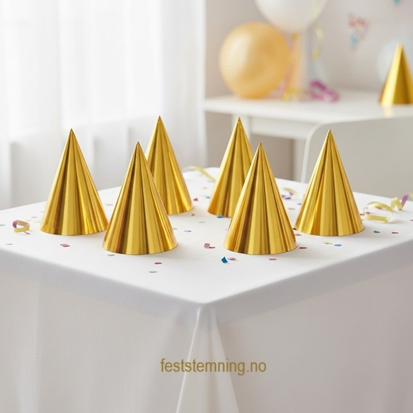 GULLFARGEDE BURSDAGSHATTER