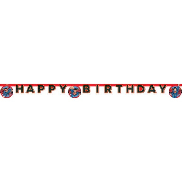 SUPERMANN HAPPY BIRTHDAY BANNER